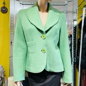 BIANCA Jacket Size 8 long Sleeves 100% fleece wool